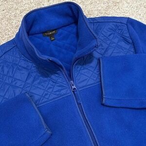 Quilted Fleece Jacket | Royal Blue | L